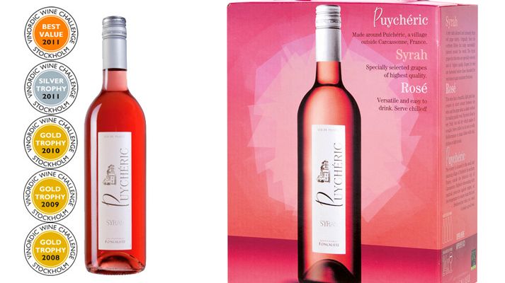 Prisbelönta Puychéric Syrah Rosé nu som box på Systembolaget