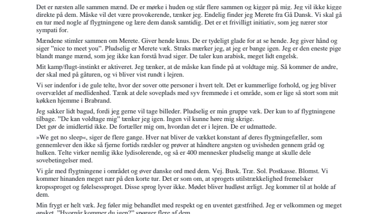 Må man godt besøge en flygtningelejr?