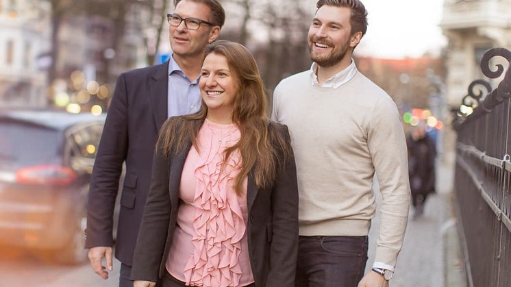 Från vänster: Sten R. Sörensen, VD Cereno Scientific, Klementina Österberg, VD GU Ventures samt Erik Gatenholm, VD och grundare CELLINK. Foto: Ingela Vågsund.