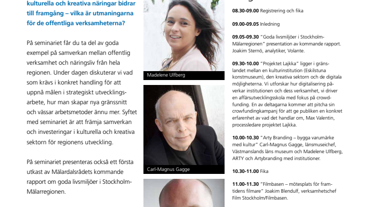  KREATIVA MÖTESPLATSER - Hållbar utveckling och framtidens samverkan i Stockholm-Mälarregionen