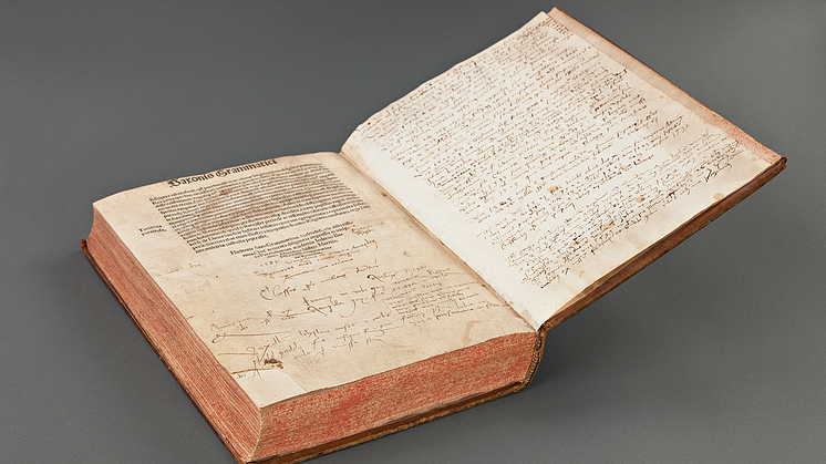 Boken har använts av bröderna Olaus och Johannes Magnus, som senare utgav egna viktiga verk om svensk historia. Foto: KB. 