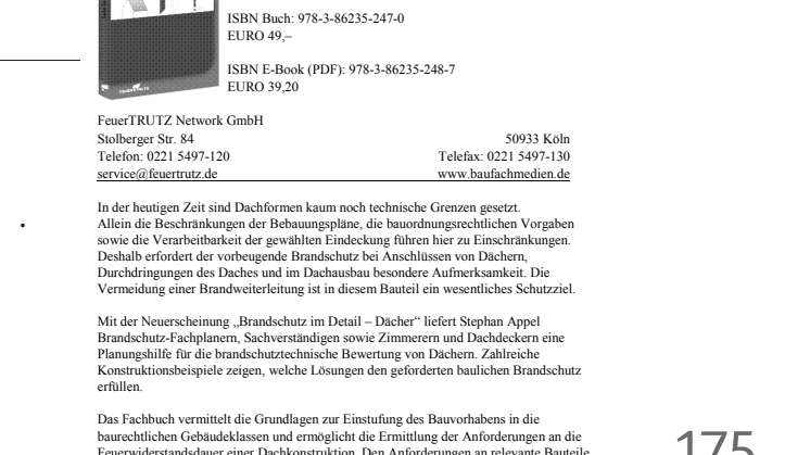 Brandschutz im Detail – Dächer