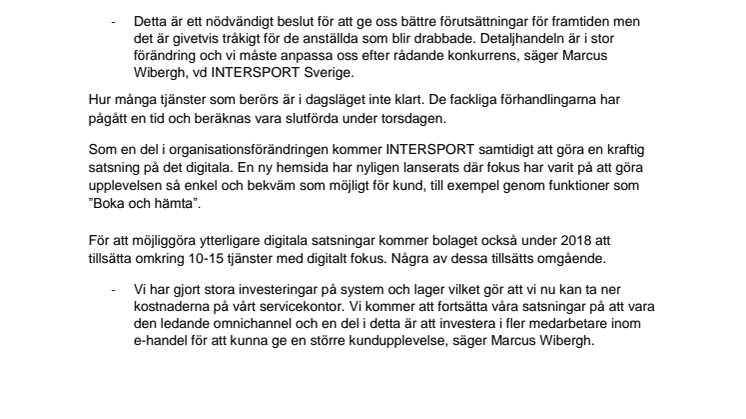 INTERSPORT i förändring