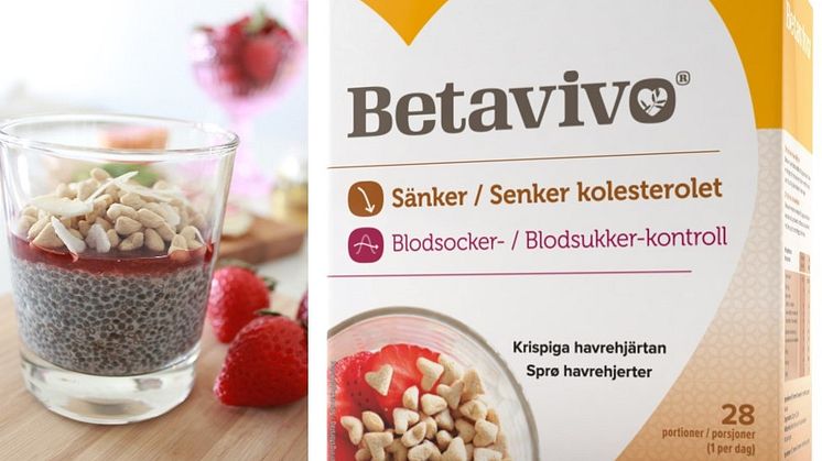 Sugen på en hälsosam frukost? Prova Betavivotoppad chiapudding med jordgubbspuré. 