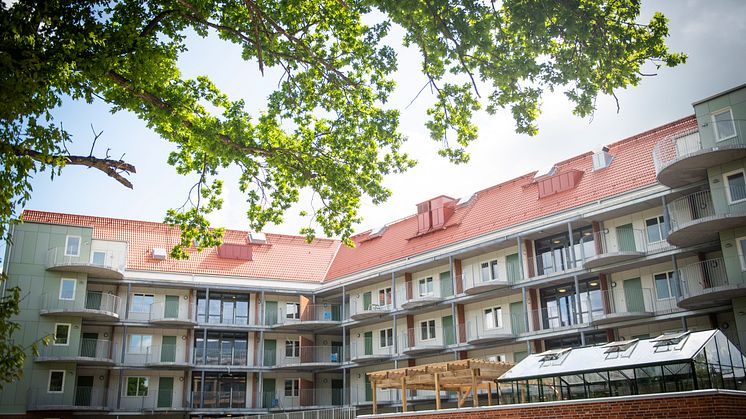 Solör Bioenergi levererar numera fjärrvärme till det nya bostadsområdet Västra station i Höör. Fotograf: Marit Lasson