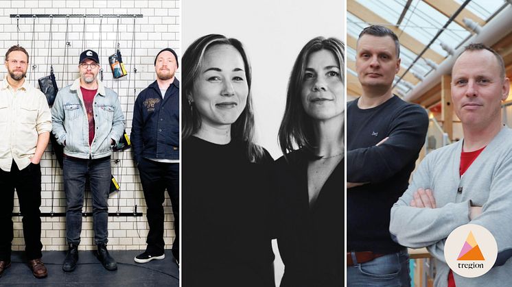 Från vänster: CRDBAG, Tini Garments och Develog.