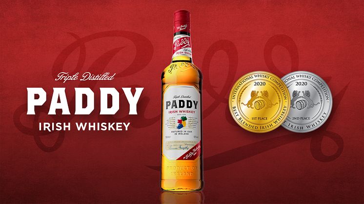Paddy Irish Whiskey kammade hem två medaljer i International Whisky Competition