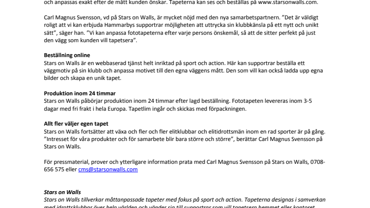 Hammarby Fotboll nu som fototapet!
