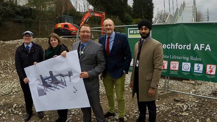 Michael Byrne (WMR)  Jess Phillips MP,  Francis Thomas (WMR), Steve Leyland (West Midlands Rail Executive) and Harpreet Singh Moore (Network Rail)