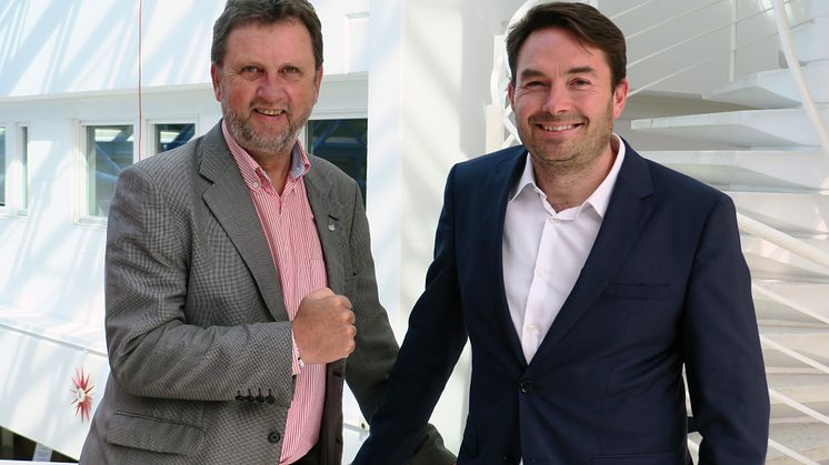 Bjørn Frantsen, produktsjef, og Timm Wold, salgssjef for Professional Print i Canon Norge