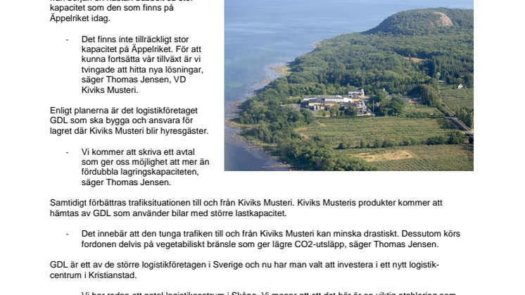 Kiviks Musteri planerar för utökad verksamhet