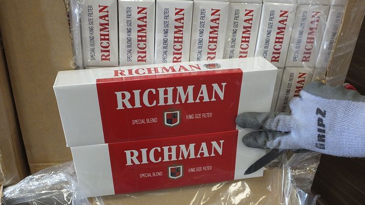 Op Fuzzy - seized smuggled cigarettes