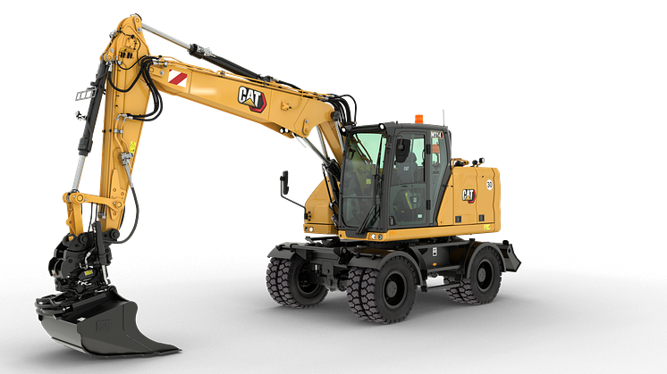 Cat M314 hjulgrävmaskin - frilagd med skugga