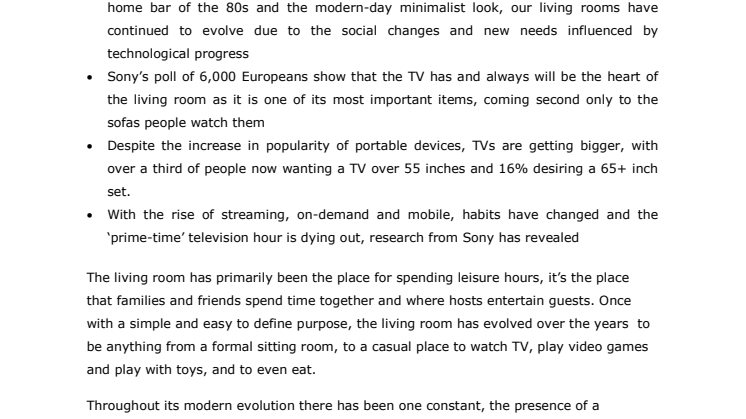 Sony - The Evolution of the Living Room