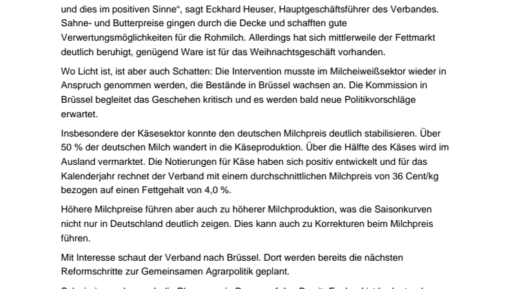 Marktlage bei Milch volatil