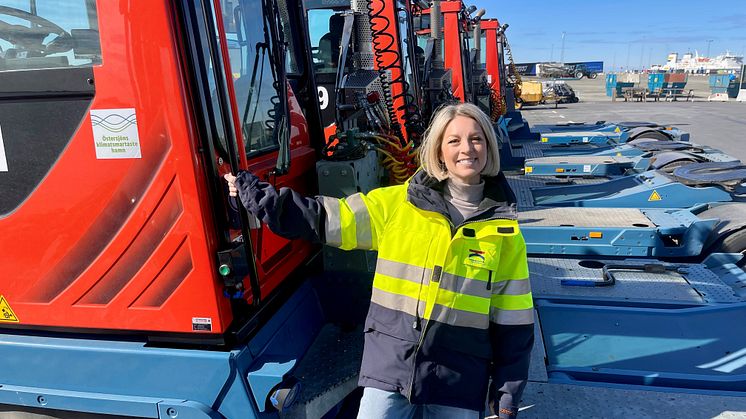 Jennie Folkunger är miljö- och hållbarhetschef på Trelleborgs Hamn. 