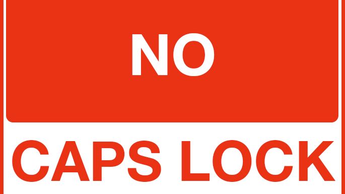 Caps Lock i overskrifter irriterer modtagerne