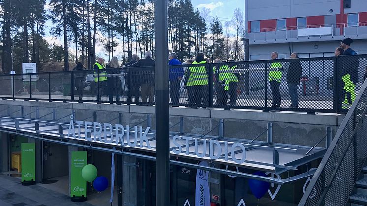 Översiktsbild Älta kretsloppscentral vid invigning 25 april