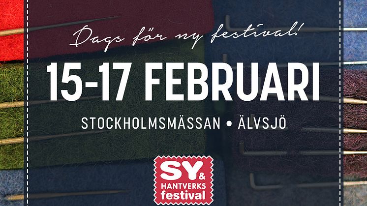Inspiration till återbruk på Sy- & Hantverksfestivalen på Stockholmsmässan 15–17 februari