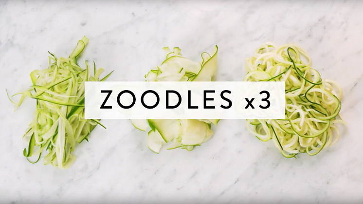 Tre sorters zoodles