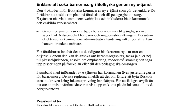 Enklare att söka barnomsorg i Botkyrka genom ny e-tjänst