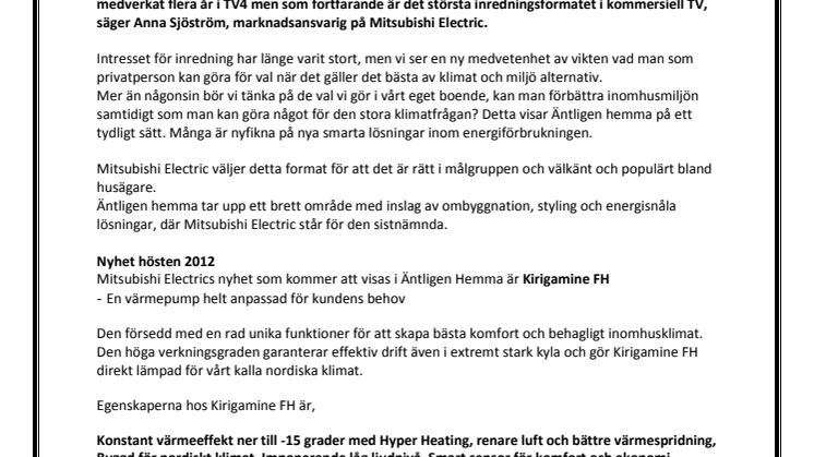 Mitsubishi Electric och Äntligen Hemma