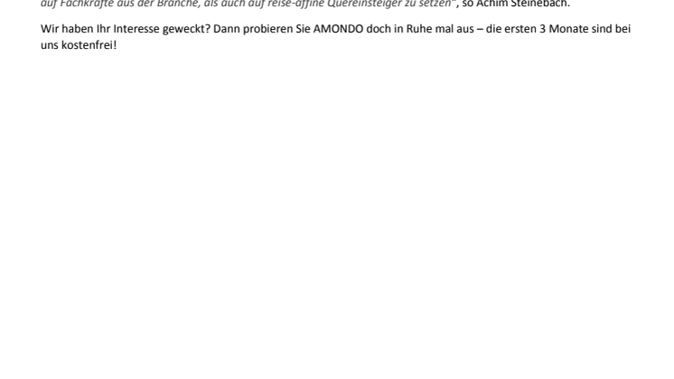 AMONDO scheut keinen Vergleich