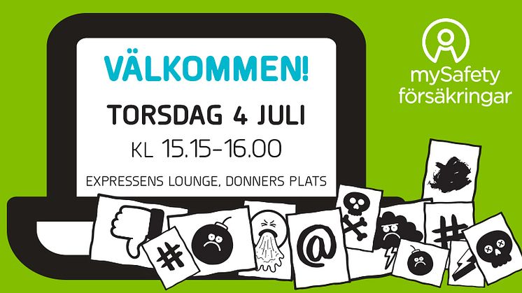 mySafety och Expressen livesänder panelsamtal om näthat i Almedalen 
