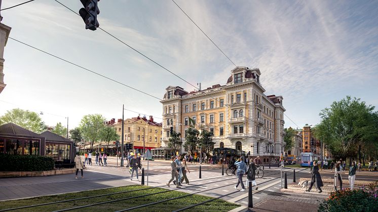 Spårvägsutbyggnad för kapacitetsförstärkning och avlastning av Brunnsparken och Drottningtorget är ett av ärendena på stadsbyggnadsnämnden 27 februari.