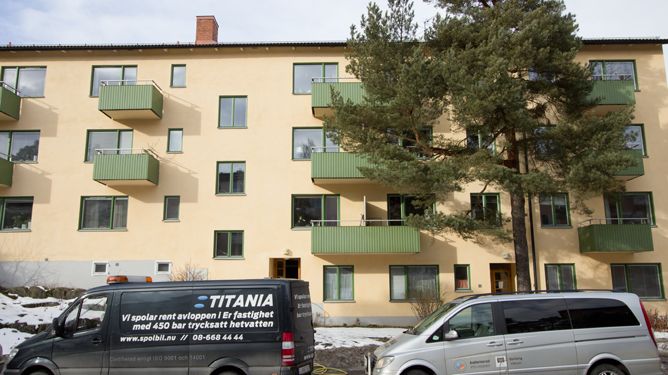 Rörfilmning och rörspolning av bottenplatta Brf Läslampan