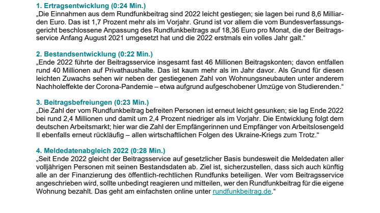 O-Töne zum Jahresbericht 2022 - Transkript