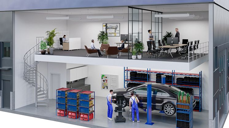 Ny hyresgäst flyttar in i Titanias nya verksamhetslokaler i Eriksbergs industriområde, Botkyrka kommun.