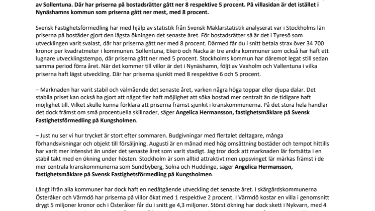 Unik kartläggning visar: Här är kommunerna i Stockholm med bäst  läge för bostadsklipp