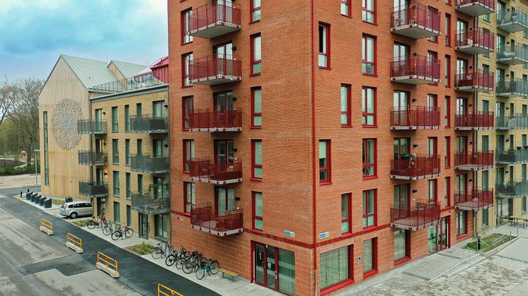 Kvarteret Daggkåpan och konstverket Resiliens