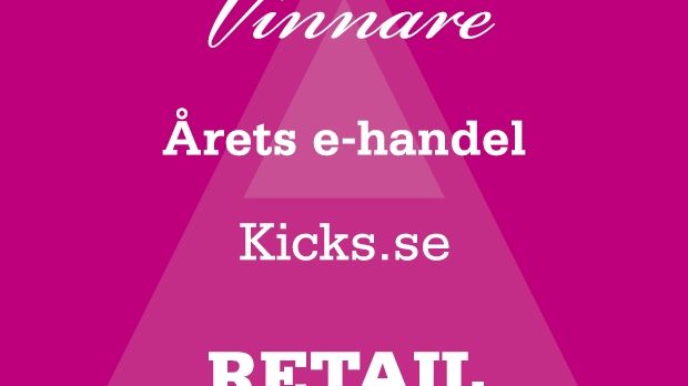 KICKS vinnare av "Årets e-handel" på Retail Awards 2013! 