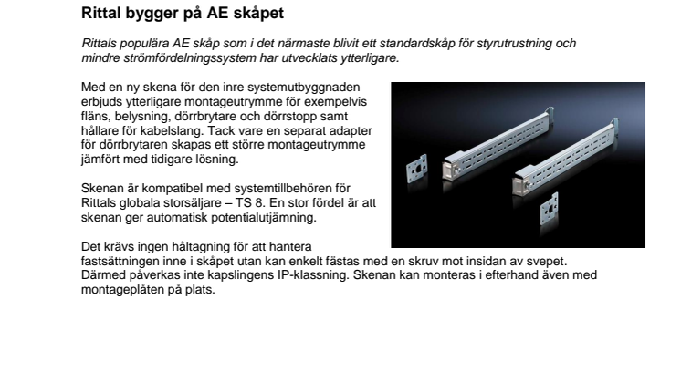 Rittal bygger på AE skåpet