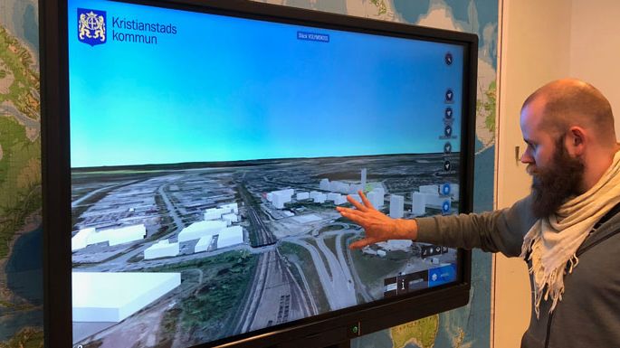 3D-tekniken ska göra det lättare att uppleva och påverka samhällsutvecklingen i Kristianstads kommun. Foto: Kristianstads kommun