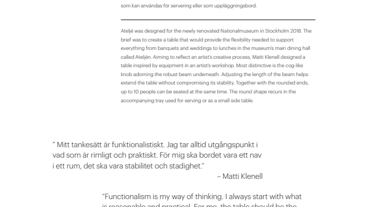 Produkttext Bord Ateljé