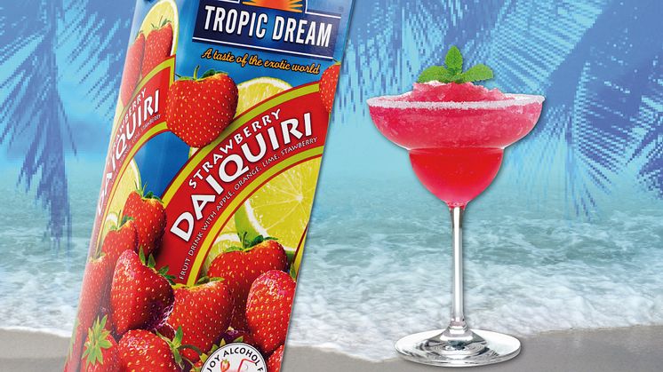 Den alkoholfria drinken Strawberry Daiquiri från Tropic Dream har fått mer jordgubbssmak.