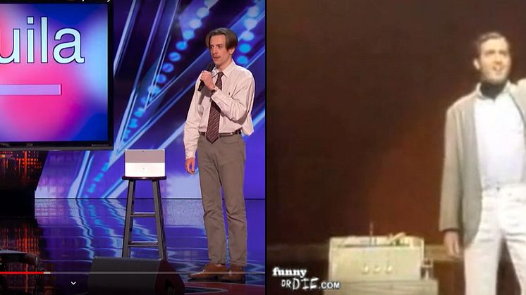 Screencaps of Rowell's and Kaufman's performances, from YouTube and Dailymotion