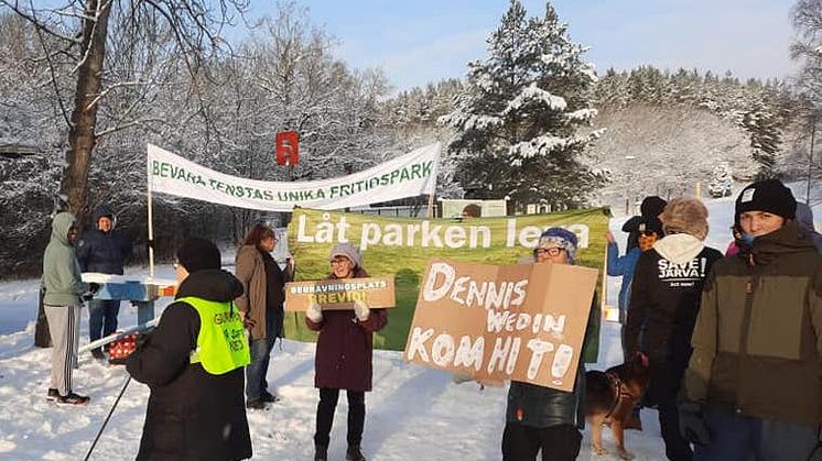 Demonstration vid bommen
