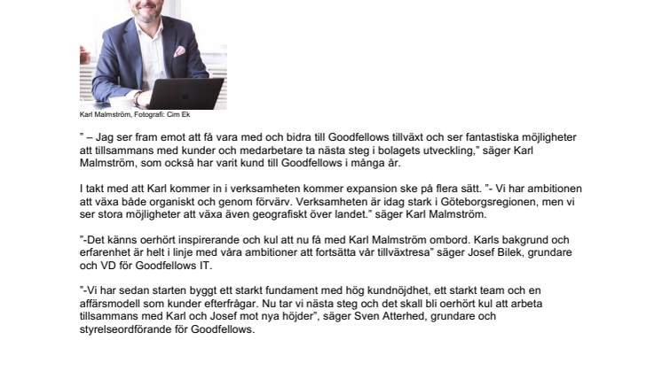 Goodfellows växlar upp och välkomnar ny delägare