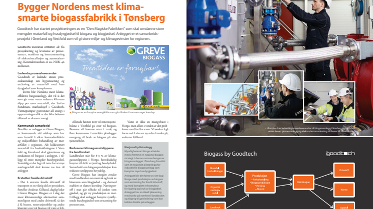 Bygger Nordens mest klimasmarte biogassfabrikk