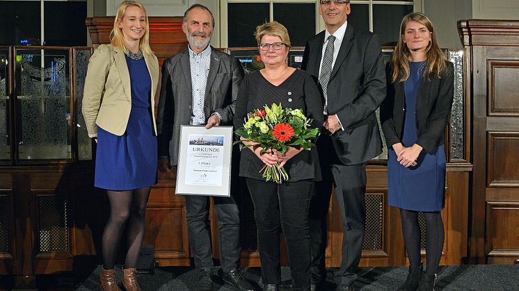 Der Förderverein Leipziger Notenspur e.V. erhielt den dritten Platz in der Kategorie Unternehmen. Initiatoren Prof. Werner Schneider und Dr. Elke Leinhoß freuten sich über die Auszeichnung