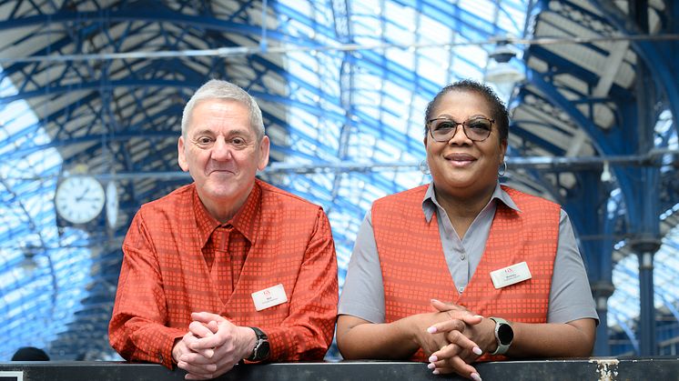 Mark Thake and Beverley Gordon are celebrating the Gatwick Express' Ruby Anniversary