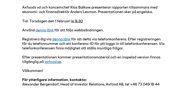 Inbjudan till presentation av Axfoods bokslutskommuniké 2023.pdf