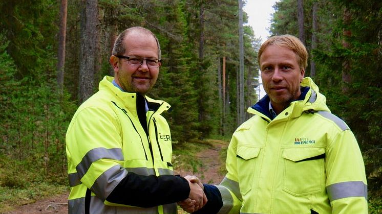 Magnus Karlsson, VD Exeri och Jörgen Andersson Strand, VD PiteEnergi