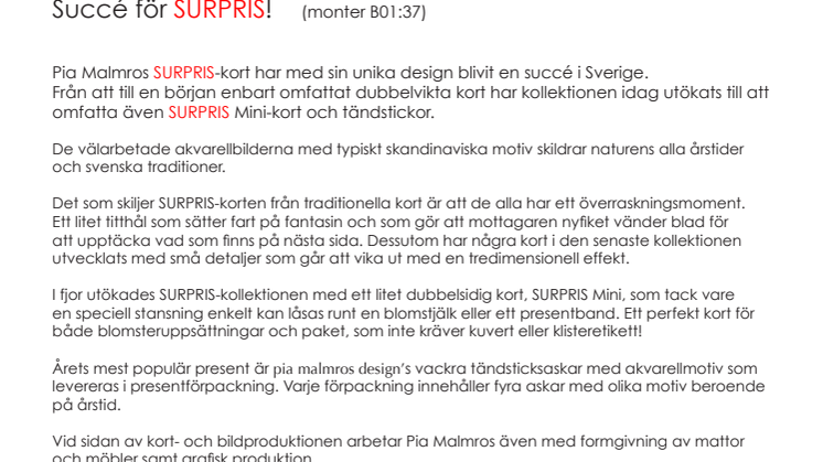 Succé för SURPRIS! 