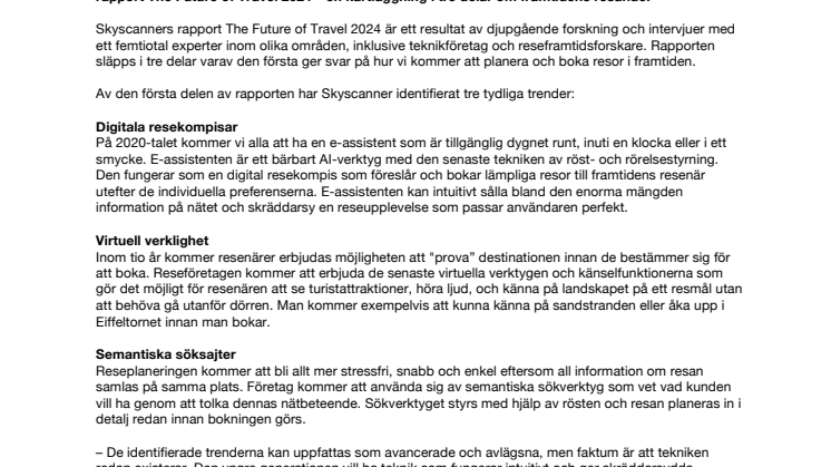 Skyscanner avslöjar framtidens sätt att resa