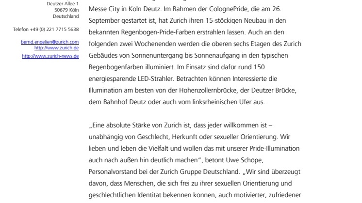 ColognePride: Zurich leuchtet in Regenbogenfarben